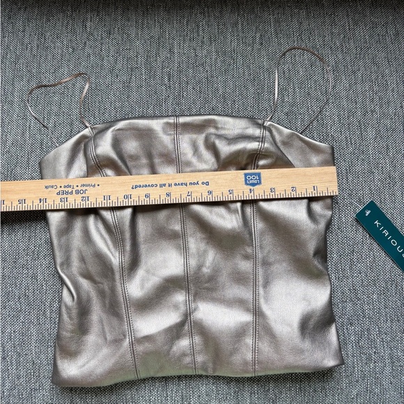 NWT Kirious pleather corset cropped top medium - Picture 3 of 5